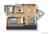 Grundriss - Interessantes Angebot! Stilvolle 2 Zimmer-Wohnung mit sonnigem Balkon!