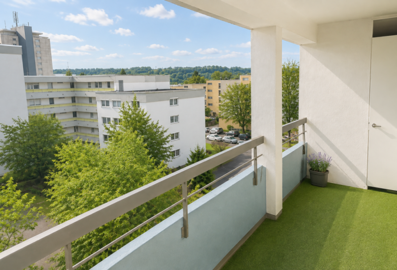 Seltene Gelegenheit! Gemütliche 3,5 Zimmer-Wohnung mit Süd-Balkon! - Balkon (51237)