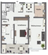 Grundriss - Seltene Gelegenheit! Gemütliche 3,5 Zimmer-Wohnung mit Süd-Balkon!