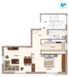 Grundriss - Sofort beziehbar! Solide 2 Zimmer Wohnung in ruhiger Lage!