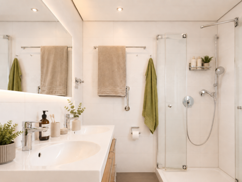 Aussicht genießen! Charmantes 3,5 Zimmer-Penthouse zum Verlieben! - Badezimmer (49858)