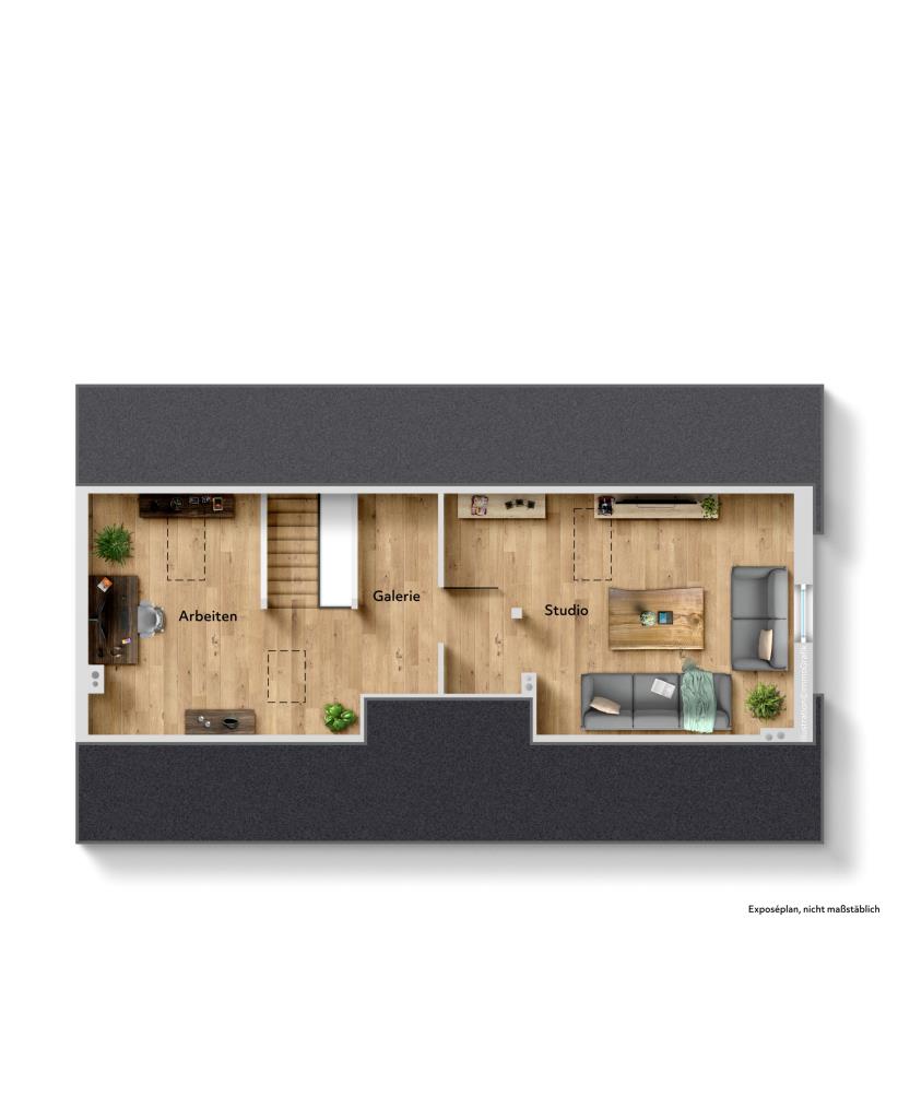 Alternative zum Haus! Traumhafte 6 Zimmer-Maisonettewohnung mit Dachterrasse! - Wohnebene II (34504)