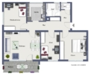 Grundriss - Für gehobene Ansprüche! Exklusive 4 Zimmer-Wohnung mit Süd-Balkon!