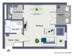 Singles & Kapitalanleger aufgepasst! Ideale 1 Zimmer-Wohnung in Waiblingen! - Grundriss