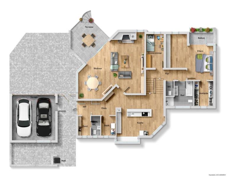 314m² Freiraum – für Ihr Leben & alles was noch kommt! Traumhaus in Schwäbisch Gmünd! - Grundriss Erdgeschoss (52025)