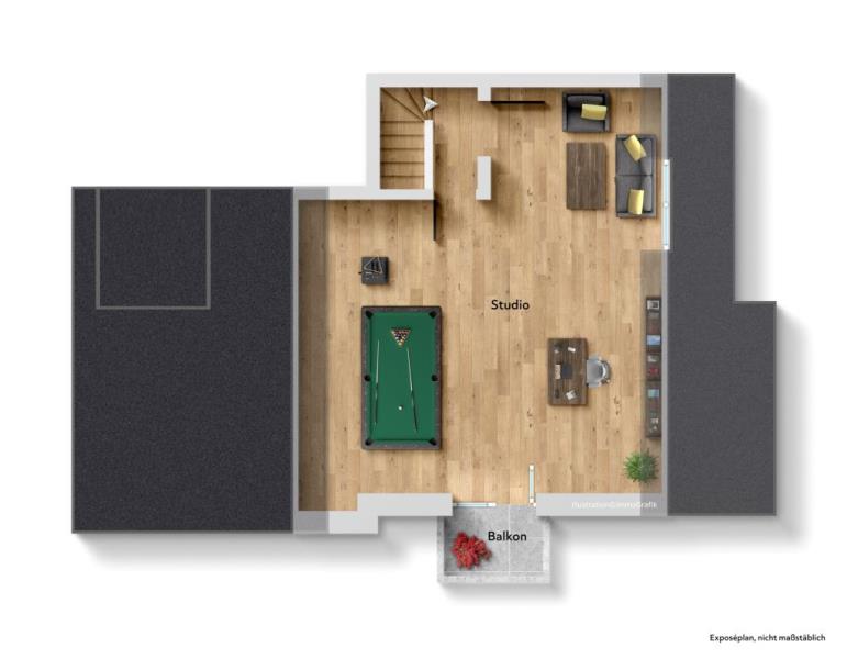 Seltene Gelegenheit! Charmante 3 Zimmer-Maisonettewohnung in Sindelfingen! - Grundriss Ebene 2 (51228)