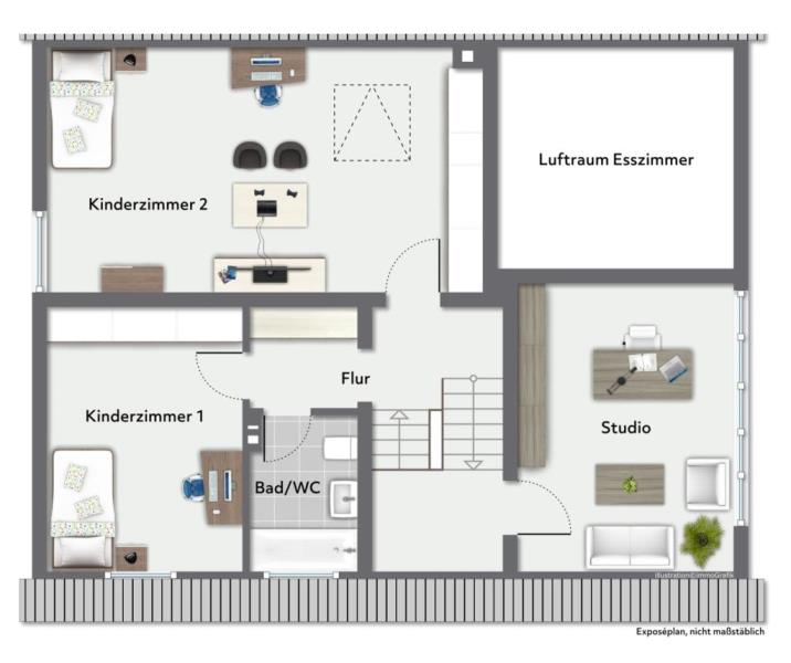 Idyllisches freistehendes Einfamilienhaus mit Süd-Garten in Steinenbronn! - Dachgeschoss (44868)