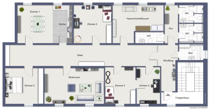 Großzügige 6- Zimmer-WG mitten in Bad Cannstatt – zentral & modern! - Grundriss (52064)