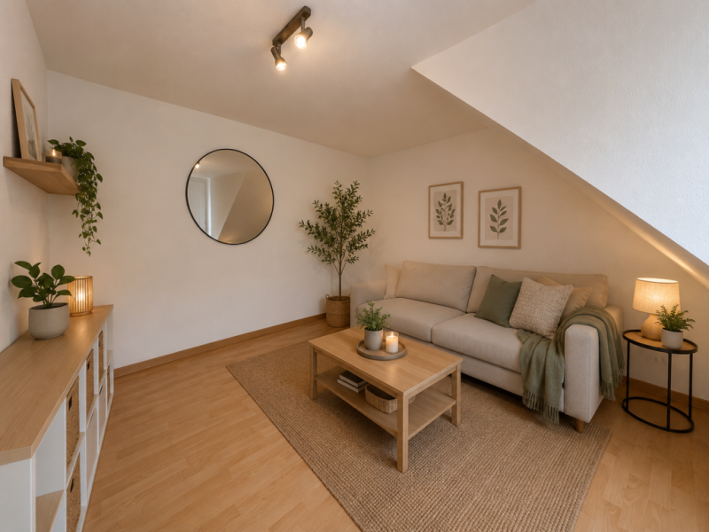 Sonnige Aussicht! Interessante 2 Zimmer-Wohnung mit tollem Süd-Balkon! - Schlafzimmer (48030)