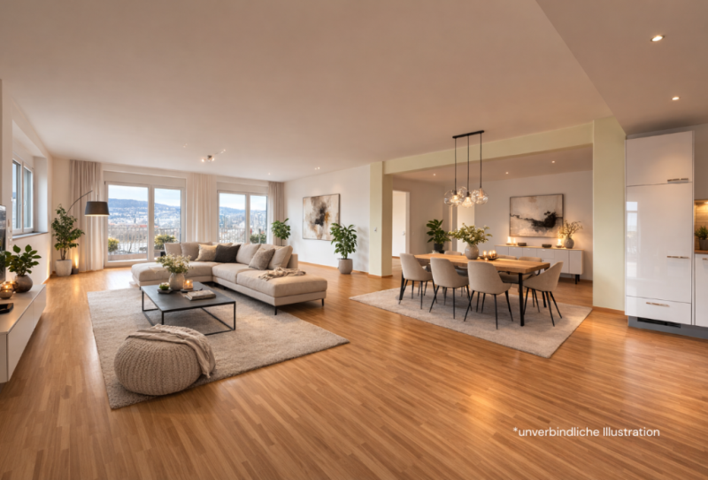Extravagantes 4,5 Zimmer-Loft mit Premium-Ausstattung & tollem Citycharme! - Wohnbereich (45212)