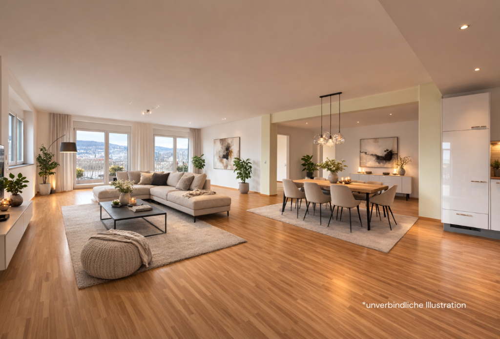 Extravagantes 4,5 Zimmer-Loft mit Premium-Ausstattung & tollem Citycharme! - Wohnbereich (43072)