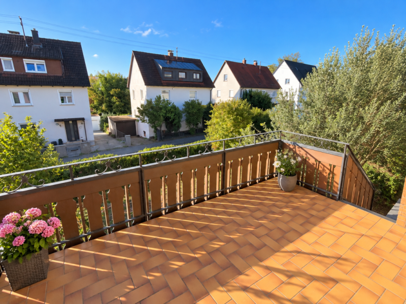 Wohnen mit Perspektive! Einfamilienhaus mit Garten im Herzen von Ebersbach! - Balkon 1 von 2 (53987)