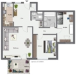 Grundriss - Blick ins Grüne! 3 Zimmer-Wohnung mit Balkon in ruhiger Wohnlage!