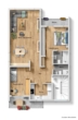 Grundriss - Idealer Wohntraum! Großzügige 3 Zimmer-Wohnung mit 2. Balkone!