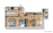 Grundriss - Einziehen & Wohlfühlen! Sofort beziehbare gemütliche 2 Zimmer-Wohnung mit Balkon!