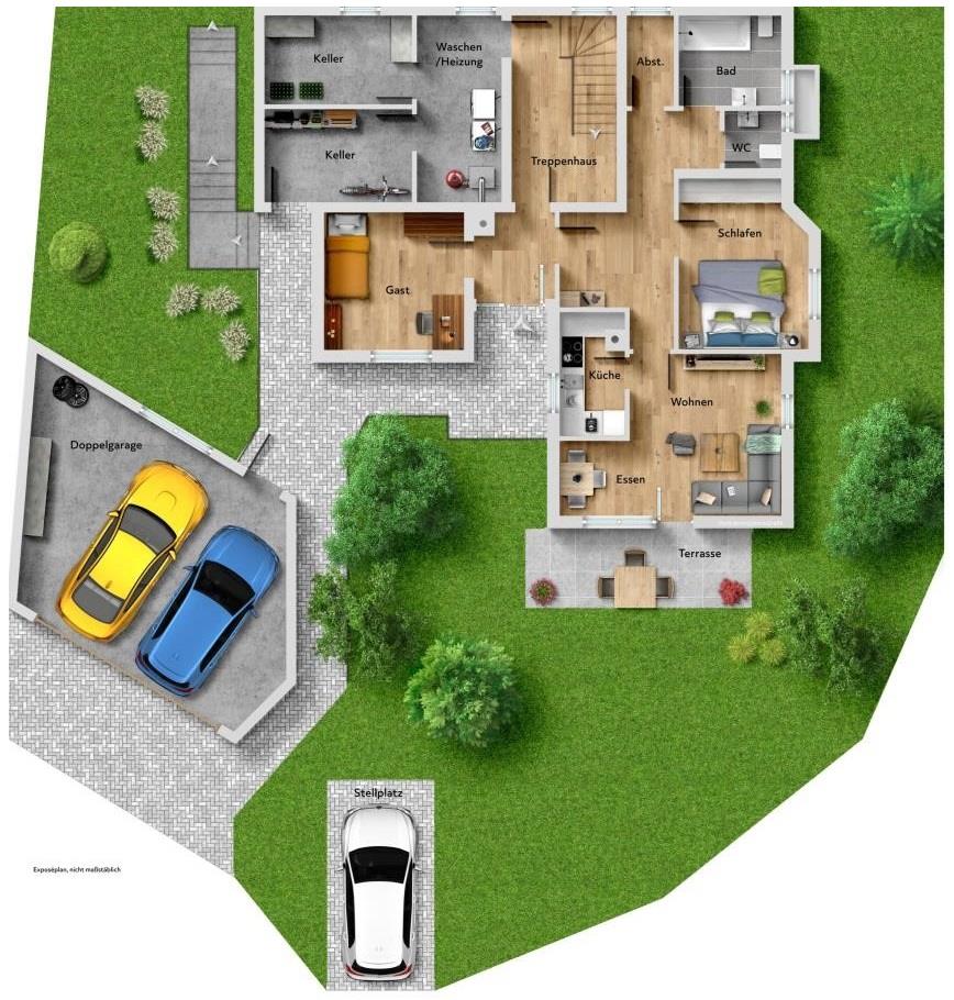 Familien Wohntraum! Zweifamilienhaus mit großem Garten in zentraler Lage! - Erdgeschoss (42147)