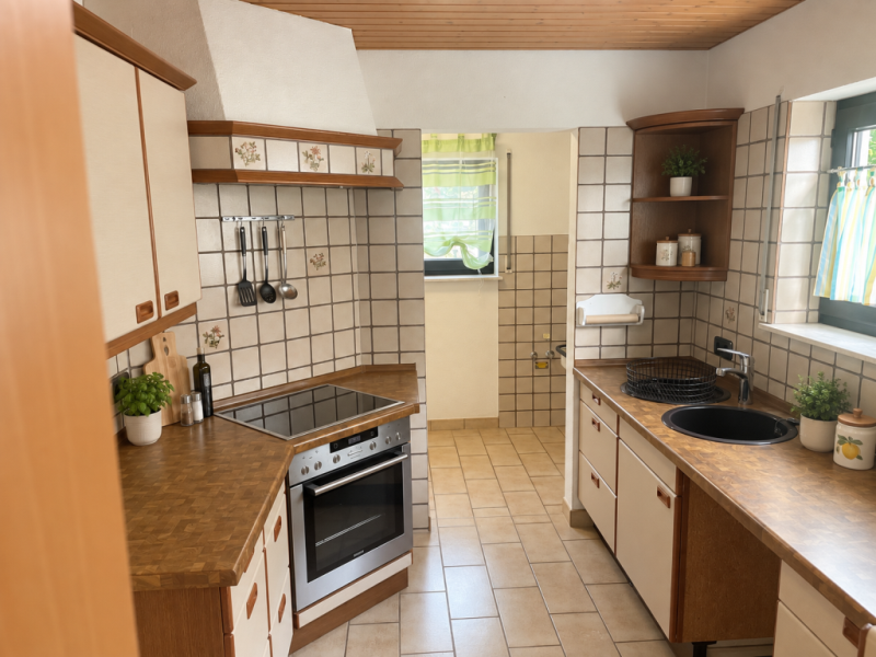 Zentrales Wohnen! Charmantes freistehendes Zweifamilienhaus mit Garten! - Küche (53164)