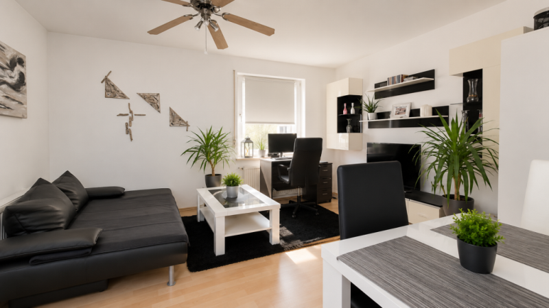Interessantes Angebot! Vermietete 2 Zimmer-Wohnung mit Süd-Balkon! - Wohnzimmer (51333)