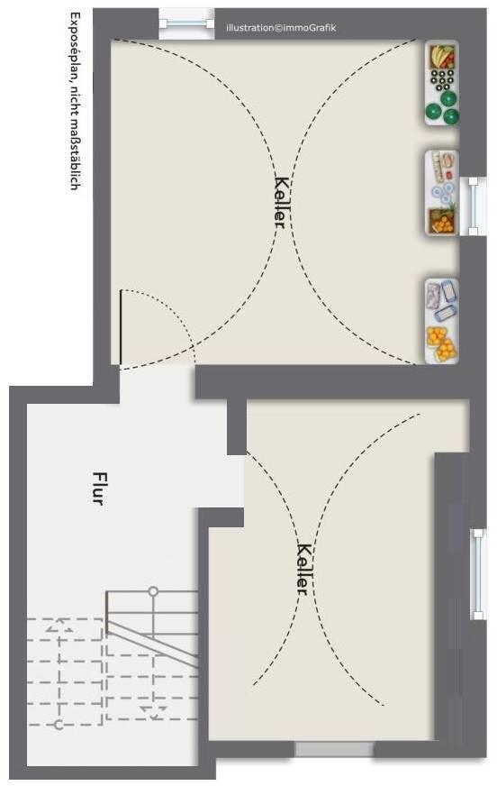Renovieren Sie dieses kleinere Einfamilien-Bauernhaus nach Ihren Wohnideen! - Grundriss Untergeschoss (39155)