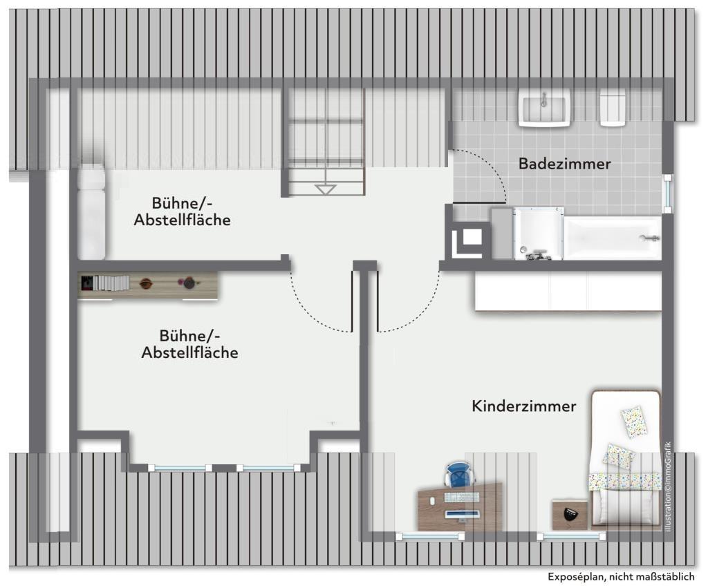 Renovieren Sie dieses kleinere Einfamilien-Bauernhaus nach Ihren Wohnideen! - Grundriss Dachgeschoss (39154)