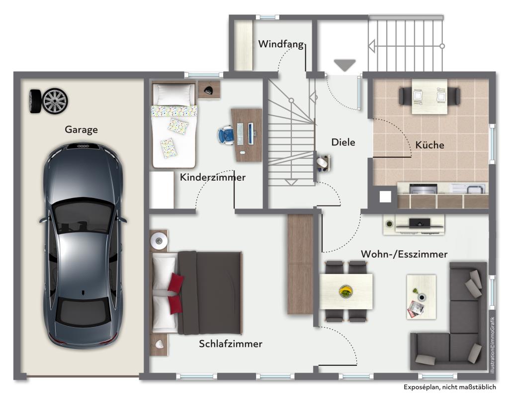 Gestalten Sie dieses kleinere Einfamilien-Bauernhaus nach Ihren Ideen! - Erdgeschoss (38080)