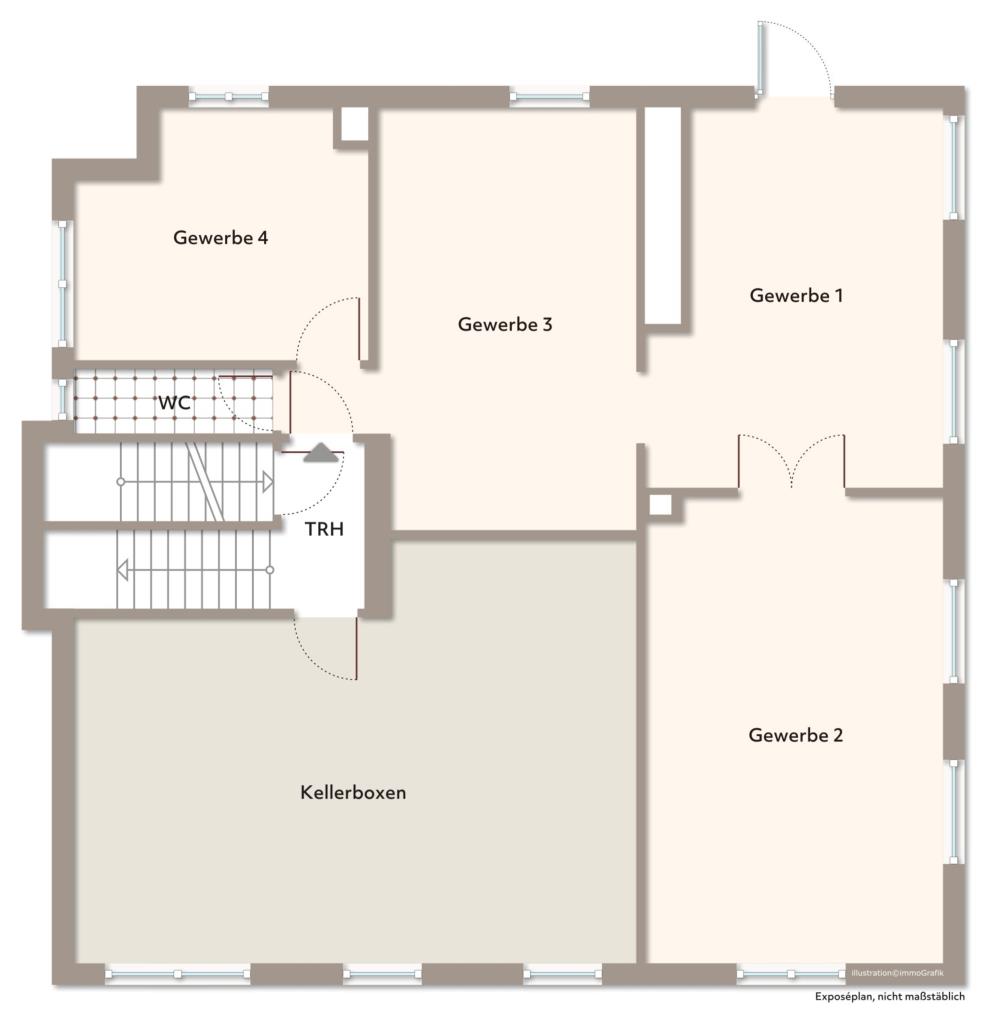 Verwirklichen Sie hier die idealen Pläne! Gewerbe in zentraler Wohnlage! - Grundriss (40448)