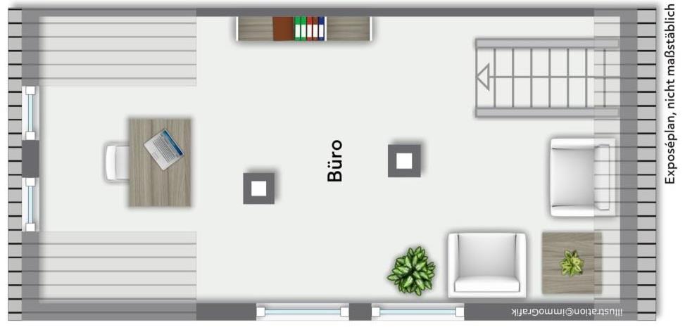 Zentrales freistehendes Einfamilienhaus mit sonnigen 2. Balkone & Garten! - Dachgeschoss (40562)