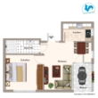 Grundriss - Attraktive 2 Zimmer Wohnung im betreuten Wohnen in idealer Innenstadtlage!