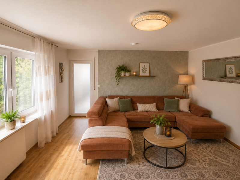 Aussicht genießen! Exklusive 4,5 Zimmer-Wohnung mit modernem Flair! - Wohnzimmer (48555)