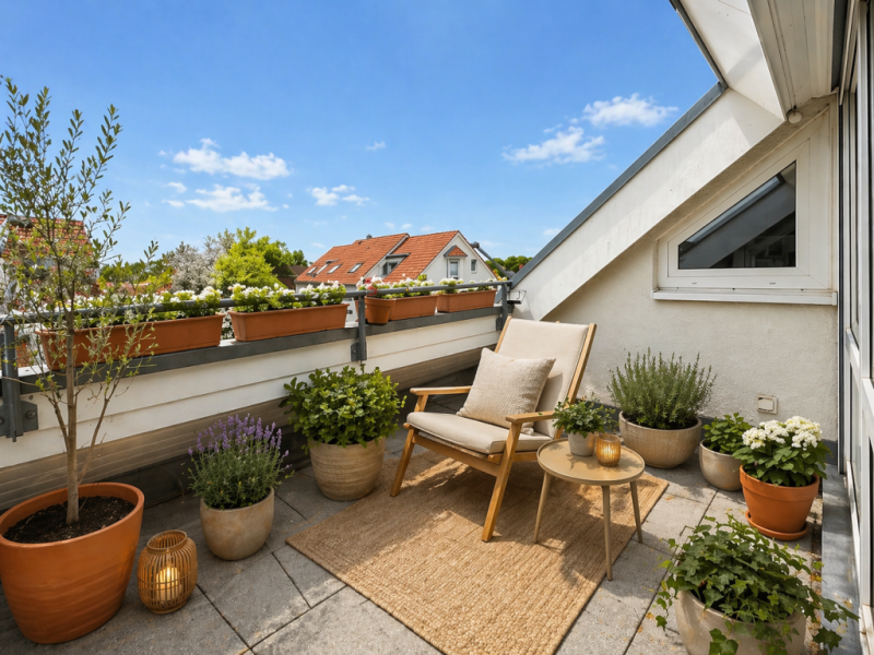 Attrakitves Angebot! Interessante 2,5 Zimmer-Wohnung mit Dachterrasse! - Balkon (50430)