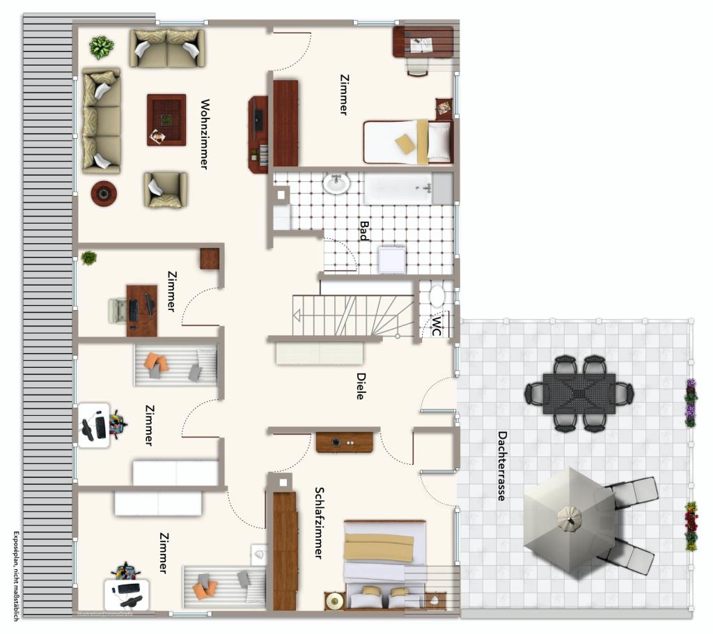 Profitieren Sie noch heute! Perfektes Wohn/- Geschäftshaus in Reichenbach! - Grundriss Obergeschoss (36143)