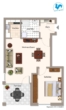 Grundriss - Andsprechende 2 Zimmer-Wohnung in stadtnaher Wohnlage von Biberach!