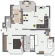 Schöne 3 Zimmer-Wohnung mit sonnigem Balkon & Garage! - Grundriss