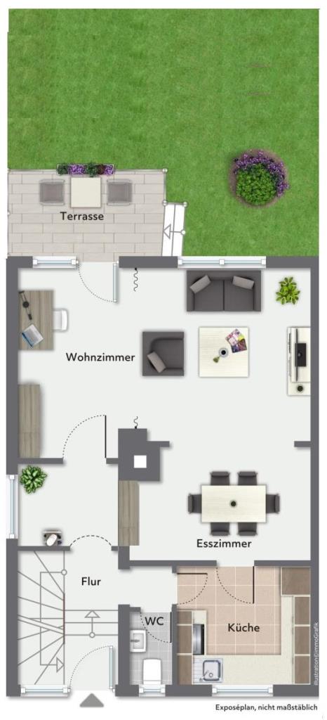 Familien Wohntraum! Sonnige Doppelhaushälfte mit Terrasse & Garten! - Erdgeschoss (32543)