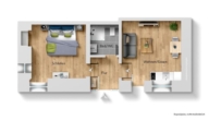 Grundriss - Wohnen im Fachwerkhaus! Attraktive 1 Zimmer-Wohnung in Stuttgart!