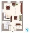 Grundriss - Altbau Flair! Historische 1 Zimmer Wohnung mitten in Ludwigburg!