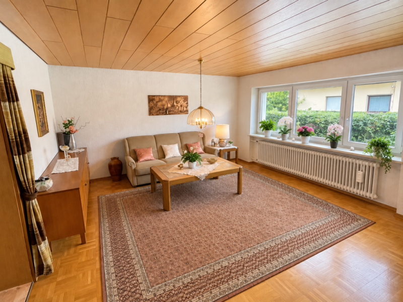 Sonniges Erlebnis! Gemütliche Doppelhaushälfte mit Terrasse & Garten! - Wohnzimmer (54159)