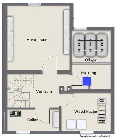 Sonniges Erlebnis! Gemütliche Doppelhaushälfte mit Terrasse & Garten! - Untergeschoss (54536)