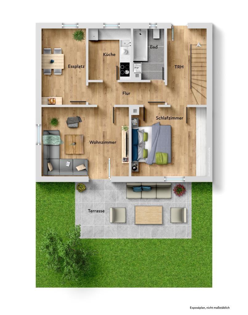 Platz für Ihre Familie! Attraktive Doppelhaushälfte mit Garten in Herrenberg! - Erdgeschoss (43722)