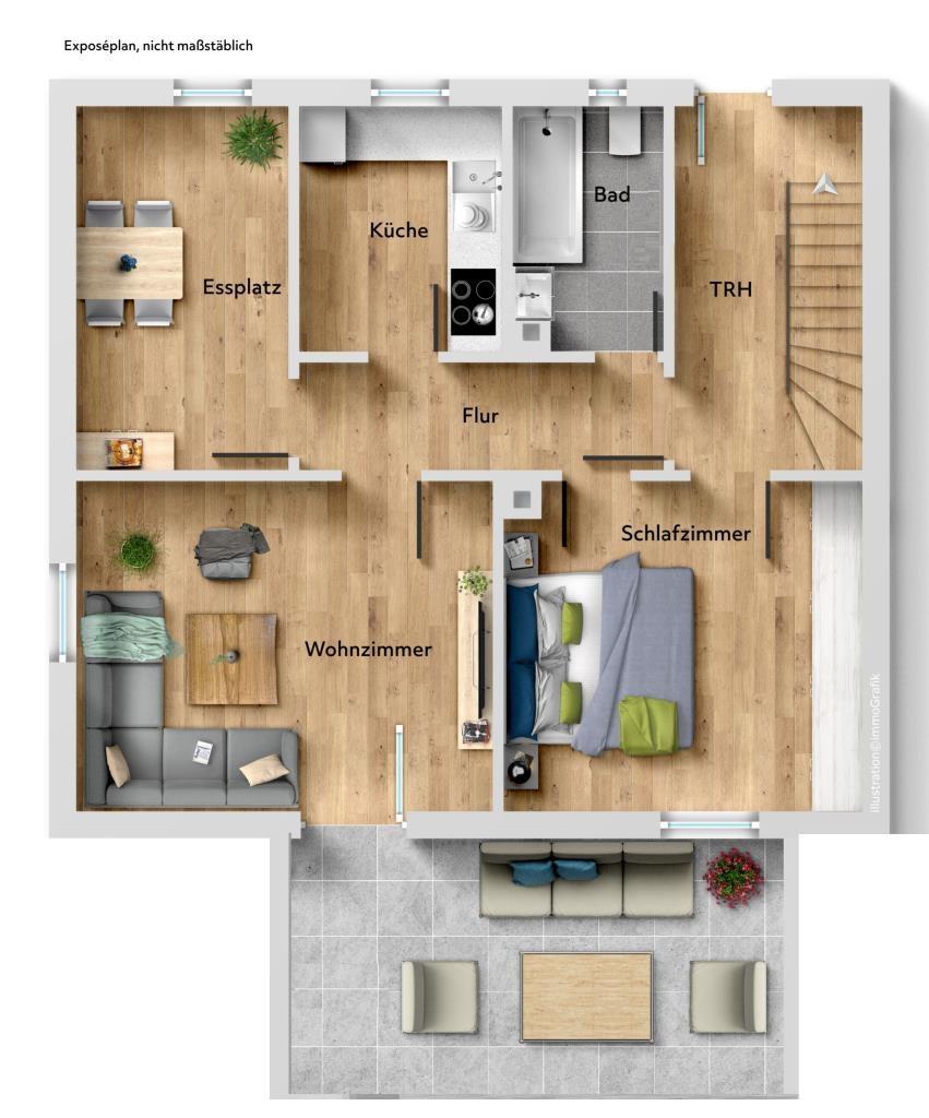 Platz für Ihre Familie! Attraktive Doppelhaushälfte mit Garten in Herrenberg! - Obergeschoss (43723)