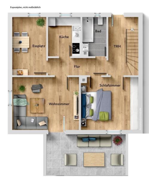 Platz für Ihre Familie! Attraktive Doppelhaushälfte mit Garten in Herrenberg! - Obergeschoss (44310)