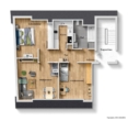 Grundriss - Sofort beziehbar! Großzügige 3 1/2 Zimmer-Wohnung mit Blick über S-Canstatt!