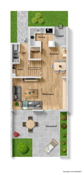 Familien aufgepasst! Interessantes freistehendes Einfamilienhaus in Esslingen! - Erdgeschoss (44929)