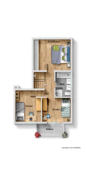 Familien aufgepasst! Interessantes freistehendes Einfamilienhaus in Esslingen! - Obergeschoss (44930)