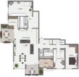 Grundriss - Großzügige 5,5 Zimmer-Wohnung mit Balkone & Aufzug in Baltmannsweiler!