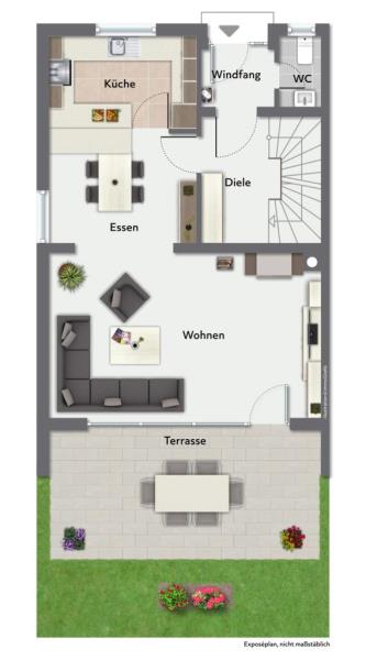 Liebevoll modernisierte Doppelhaushälfte mit herrlicher Terrasse & Garten! - Erdgeschoss (51065)