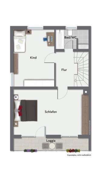 Liebevoll modernisierte Doppelhaushälfte mit herrlicher Terrasse & Garten! - Obergeschoss (51066)