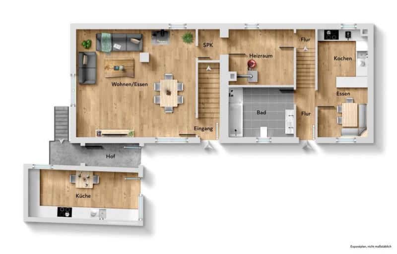 2. Familien unter 1. Dach! Mehrgenerationen-Doppelhaus in sonniger Wohnlage! - Erdgeschoss (50304)