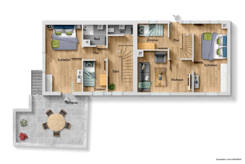 2. Familien unter 1. Dach! Mehrgenerationen-Doppelhaus in sonniger Wohnlage! - Obergeschoss (50305)
