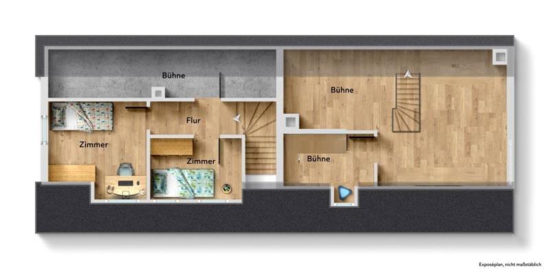 2. Familien unter 1. Dach! Mehrgenerationen-Doppelhaus in sonniger Wohnlage! - Grundriss Dachgeschoss (51841)